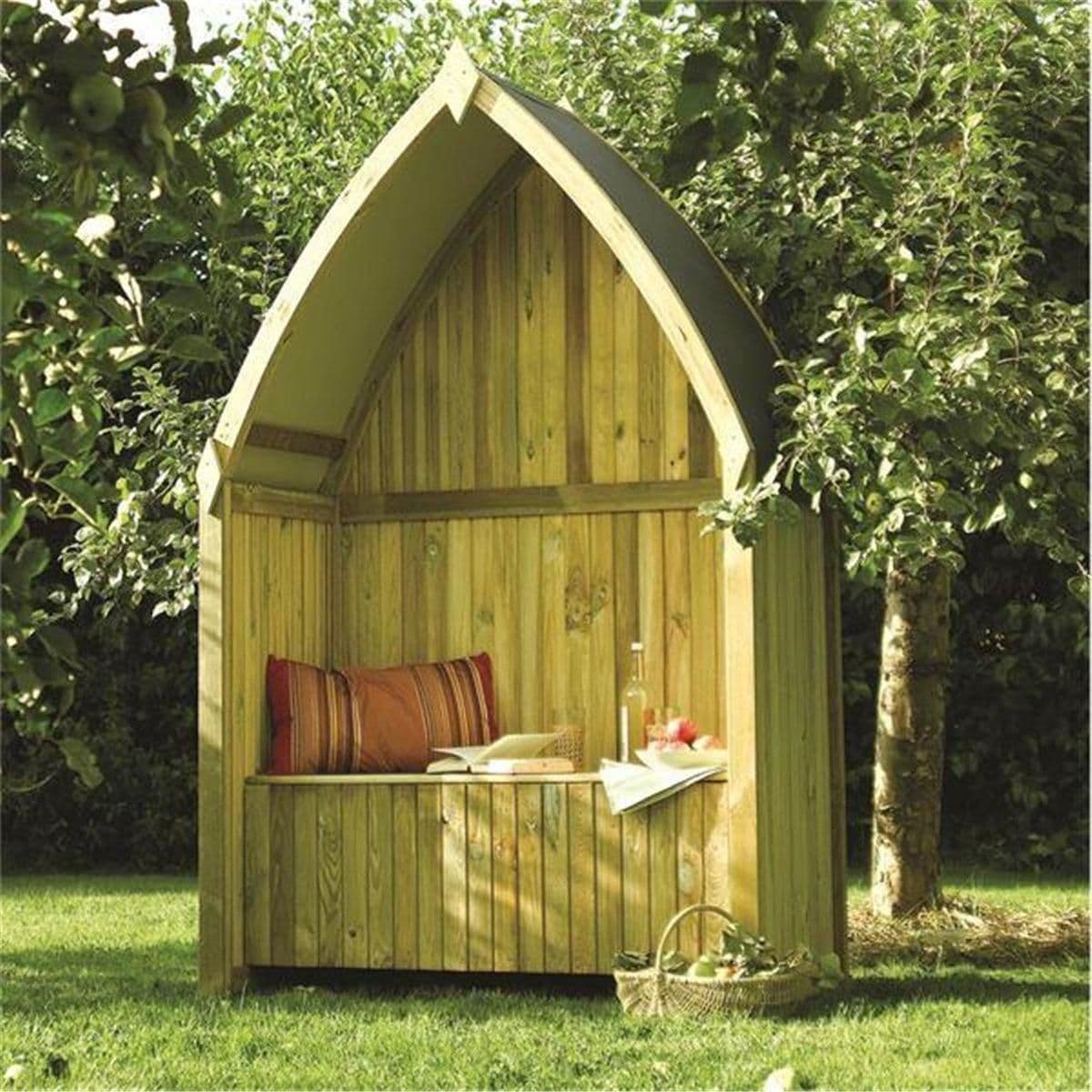 Pressure Treated Arbour Underseat Storage