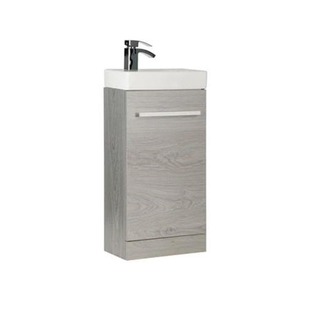 Oak Bathroom Standing Cloakroom Unit Basin 400mm Wide