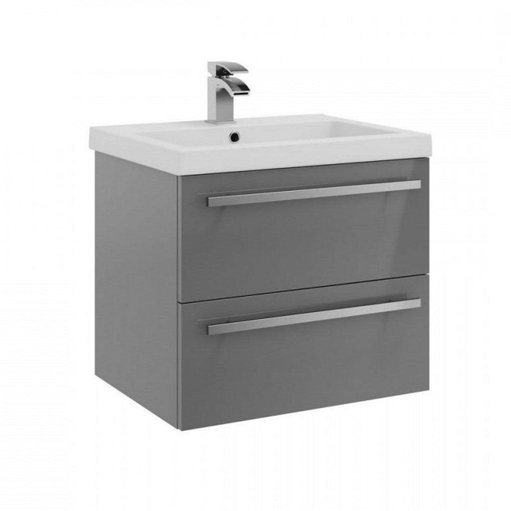 Gloss2 Drawer Hung Unit withCeramic Basin 60cm Wide