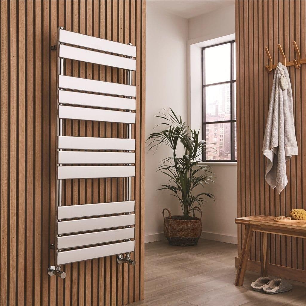 Chrome Vertical Bathroom Towel Radiator 1200mm x 500mm