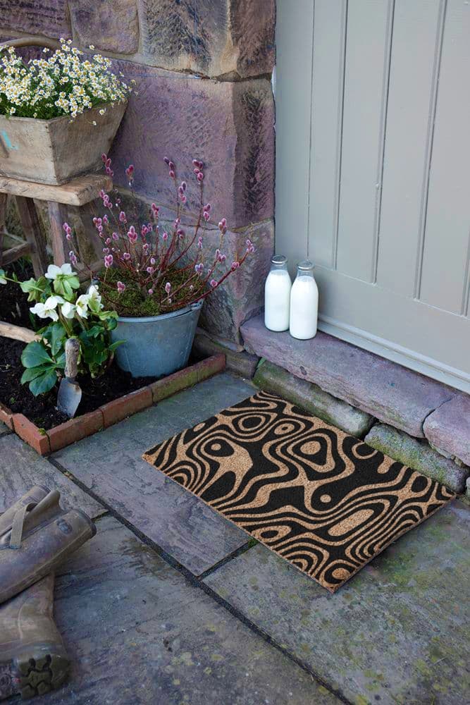 Random Arty Paint Swirls Doormat