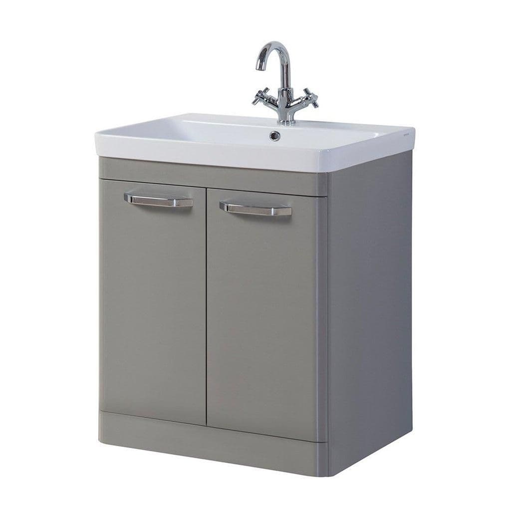 Basalt Grey Bathroom 2 Door Standing Unit Basin 80cm Wide