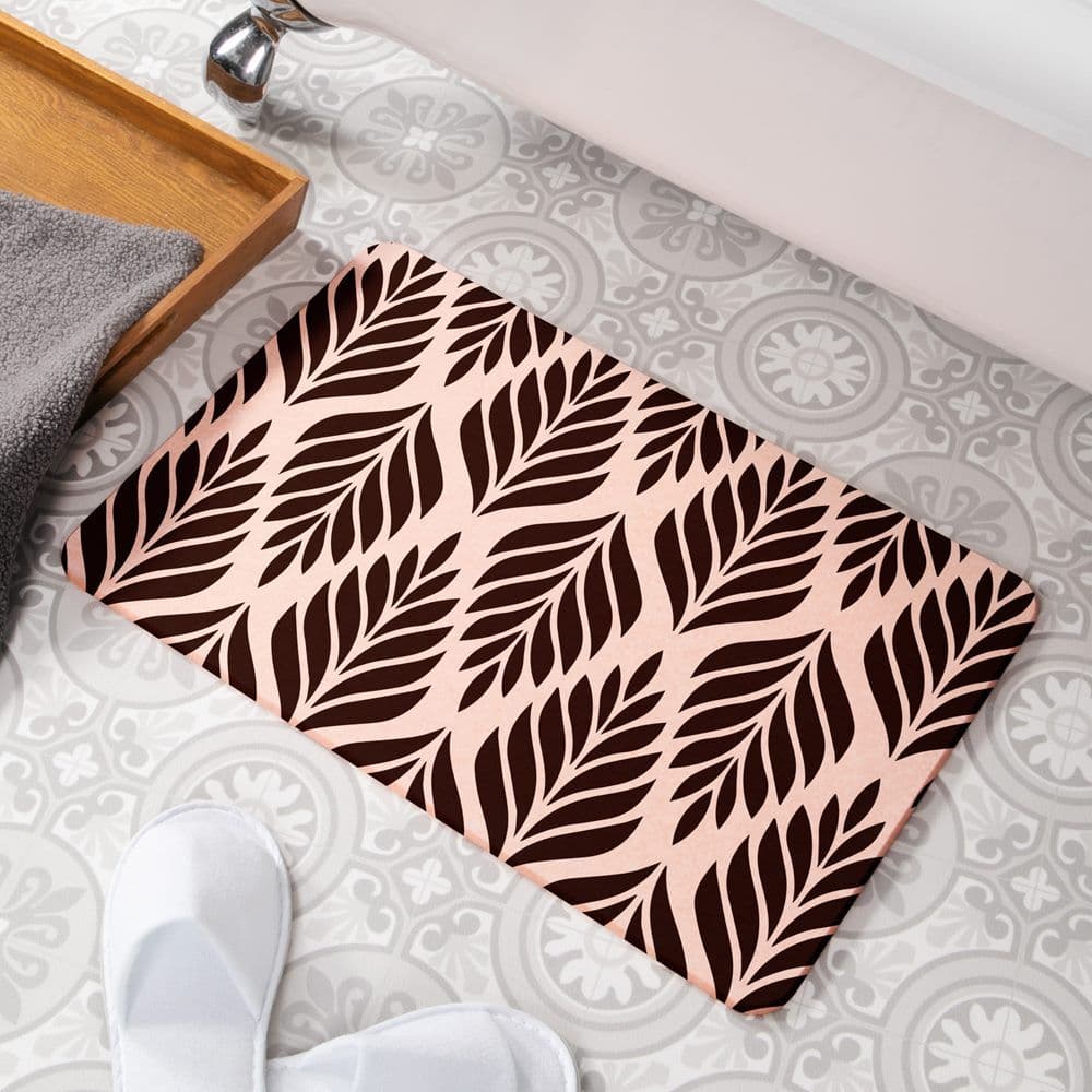 Palm Pattern Stone Non Slip Bath Mat