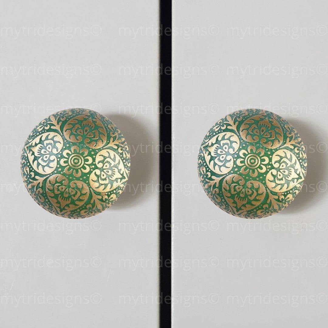 Mandala Brass Knobs