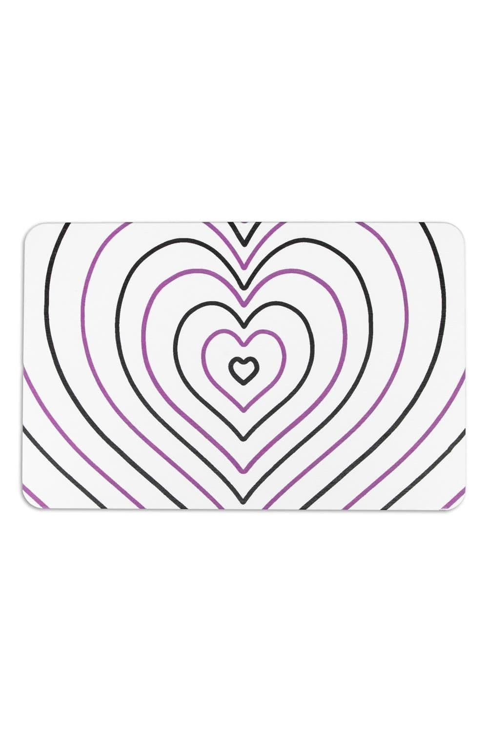 Pink Heart Stone Non Slip Bath Mat