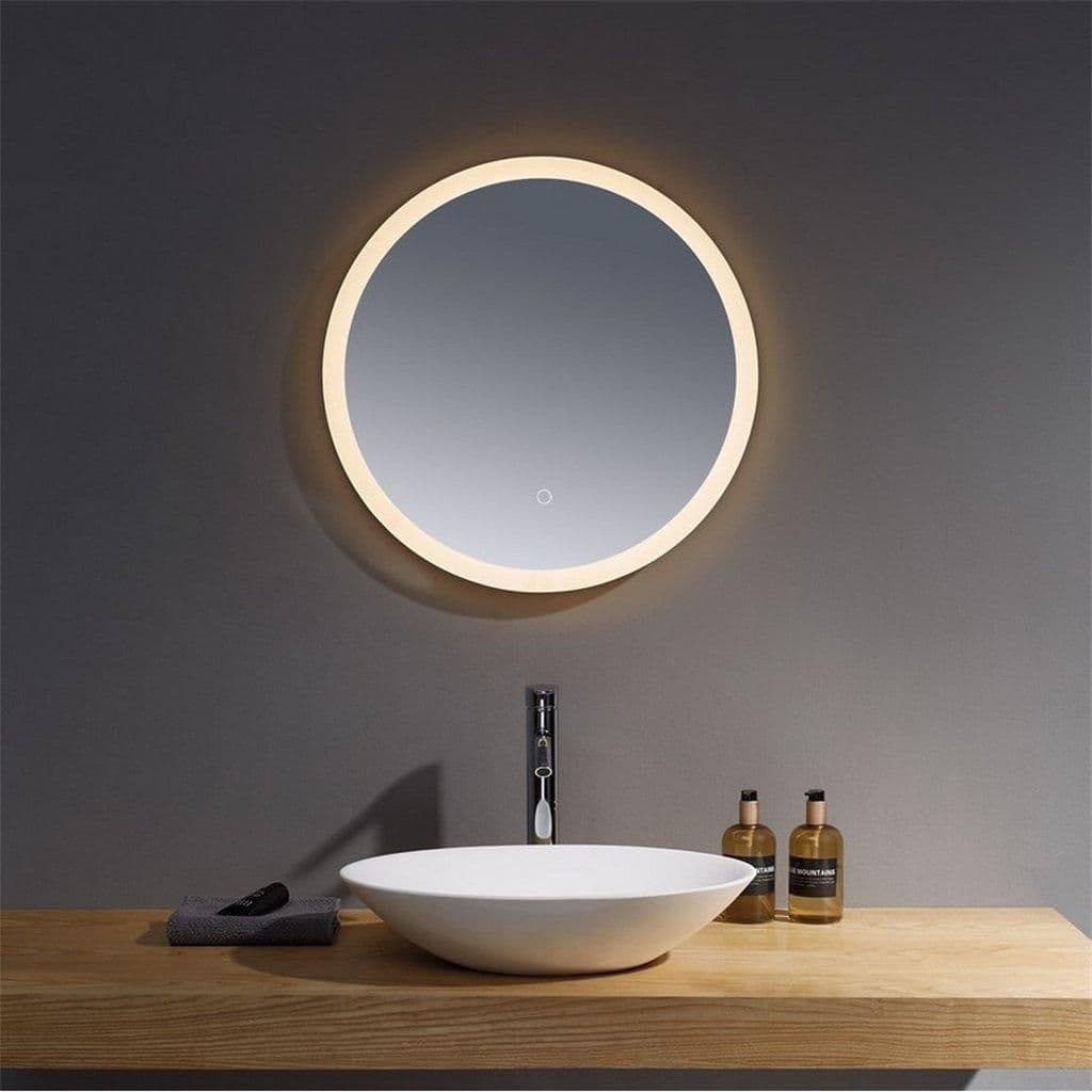 60cm Round LED Bathroom Wall Mirror Touch Sensor