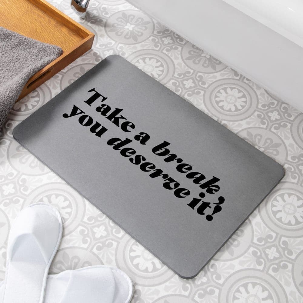 Take Break Stone Non Slip Bath Mat
