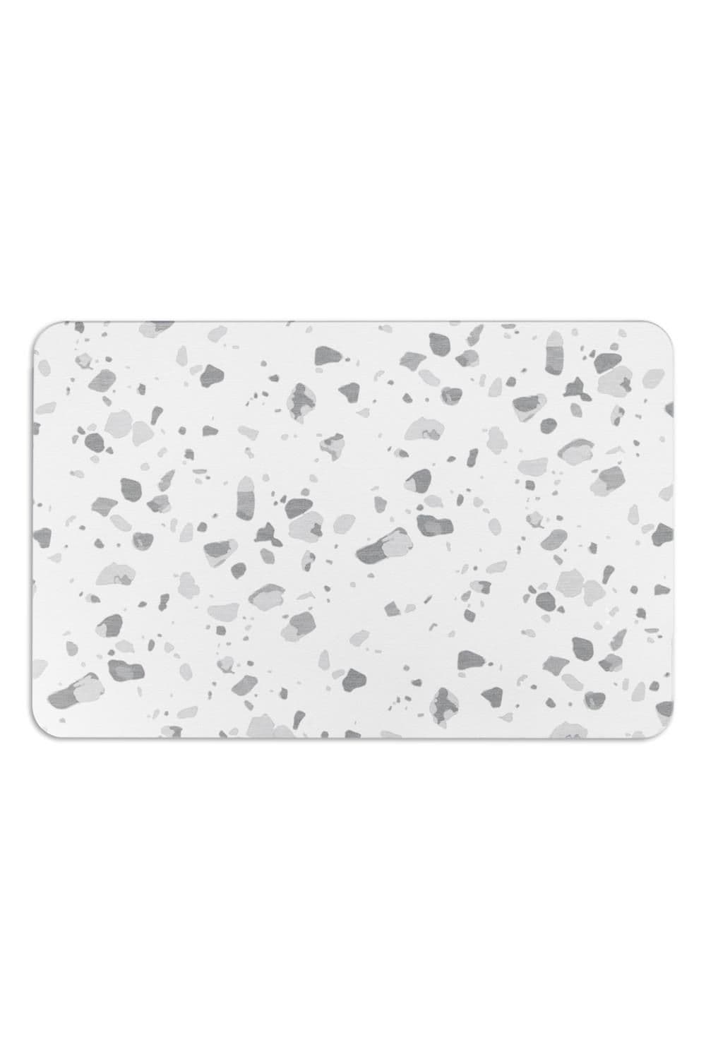Grey Terrazzo Stone Non Slip Bath Mat