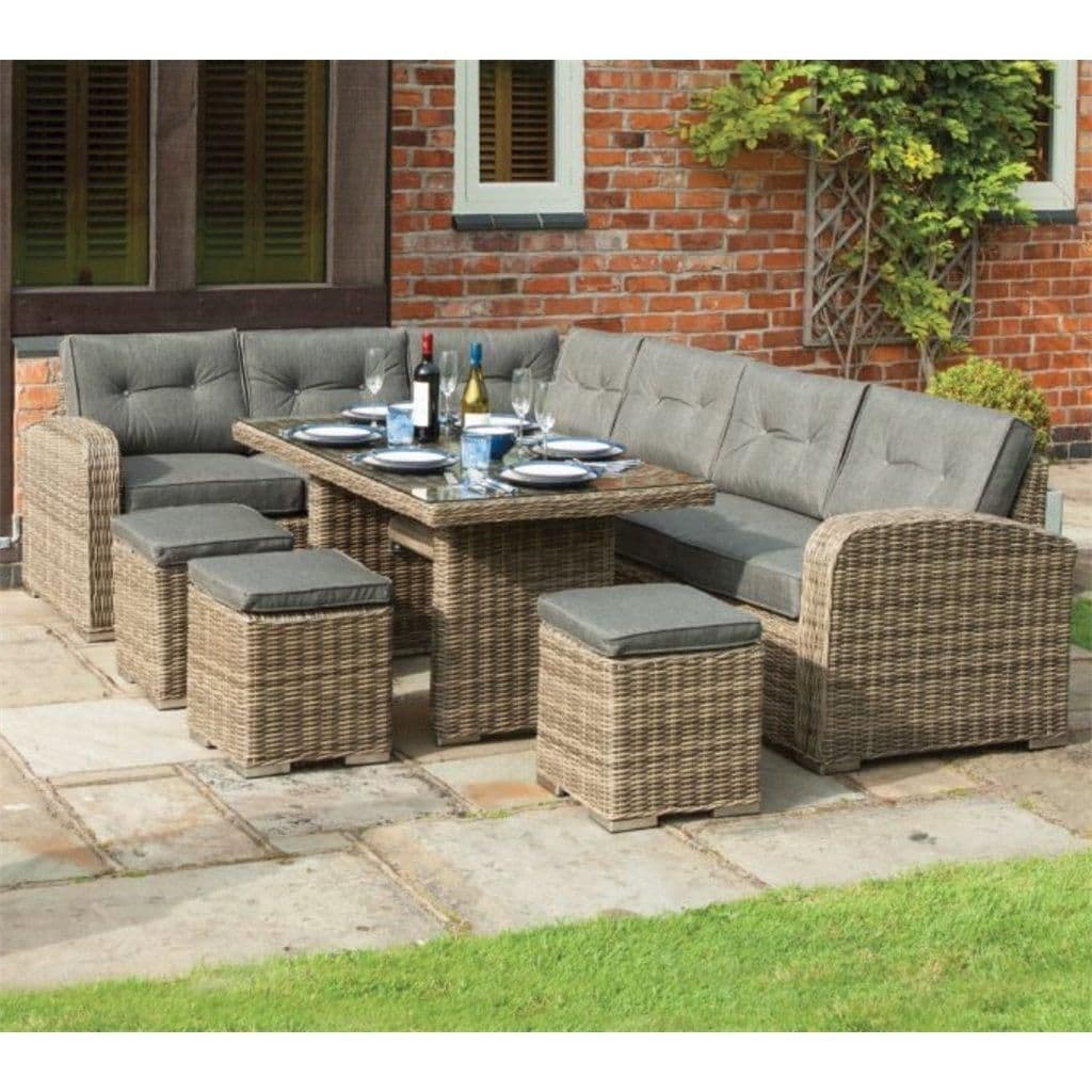 12 Seater Weave Corner Dining Set