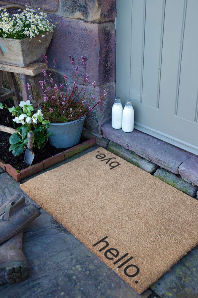 Hello Bye Country Coir Doormat