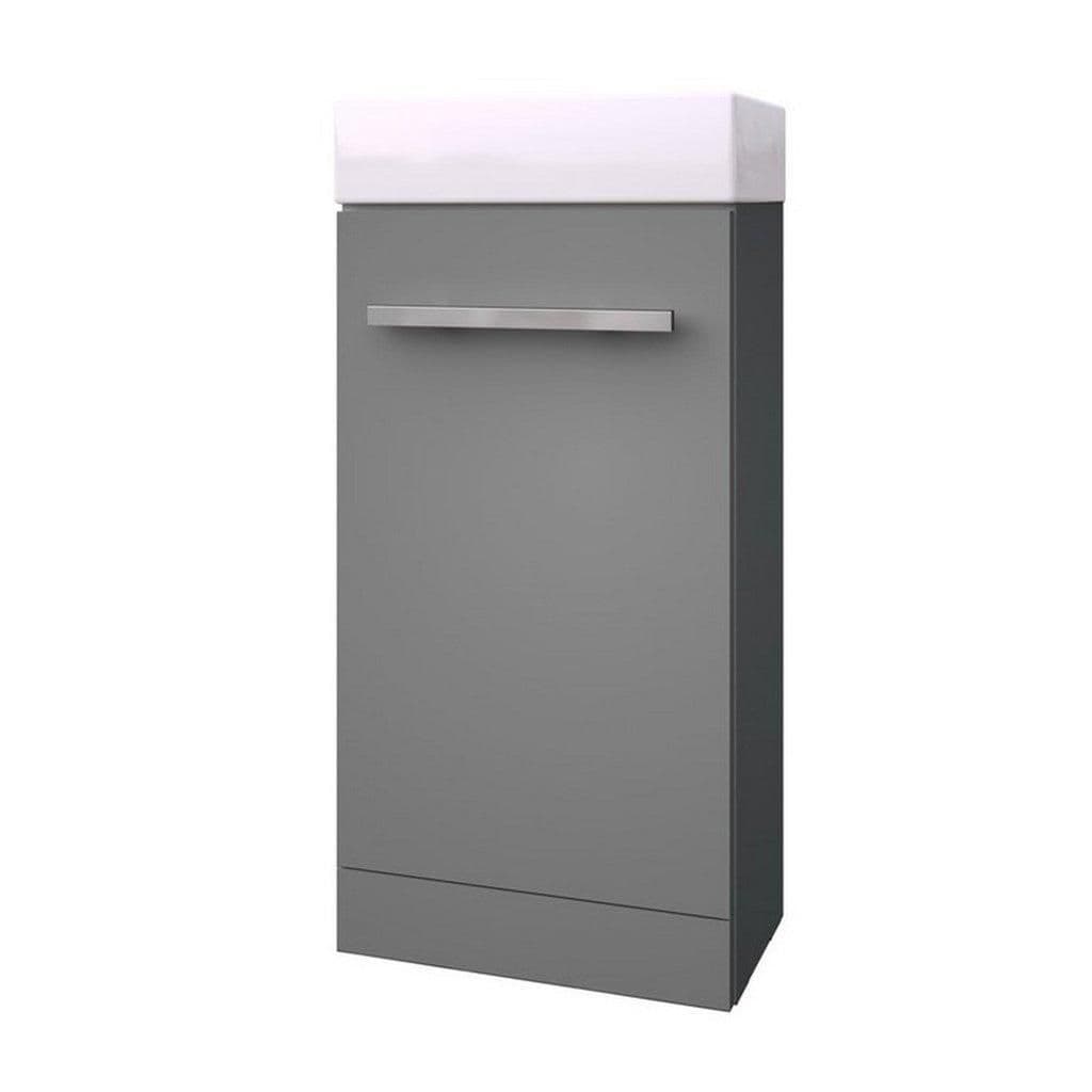 Gloss Bathroom Standing Cloakroom Unit Basin 400mm Wide