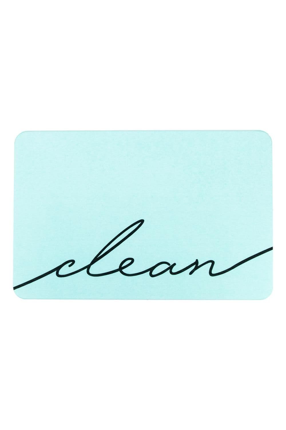 Clean Scribble Aqua Stone Non Slip Bath Mat