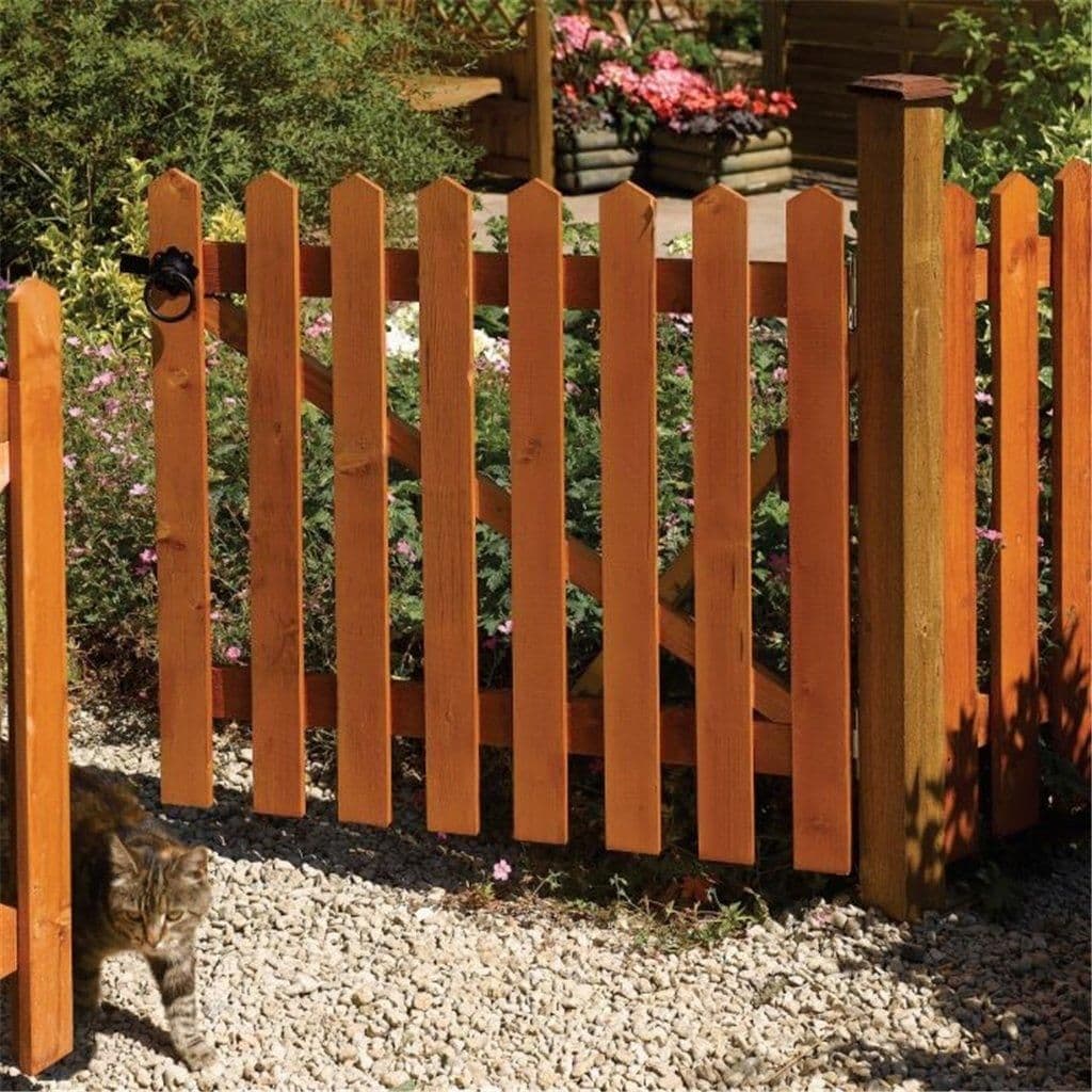 PACK 3 3 x 3 Picket Fence Gate Dip Treated