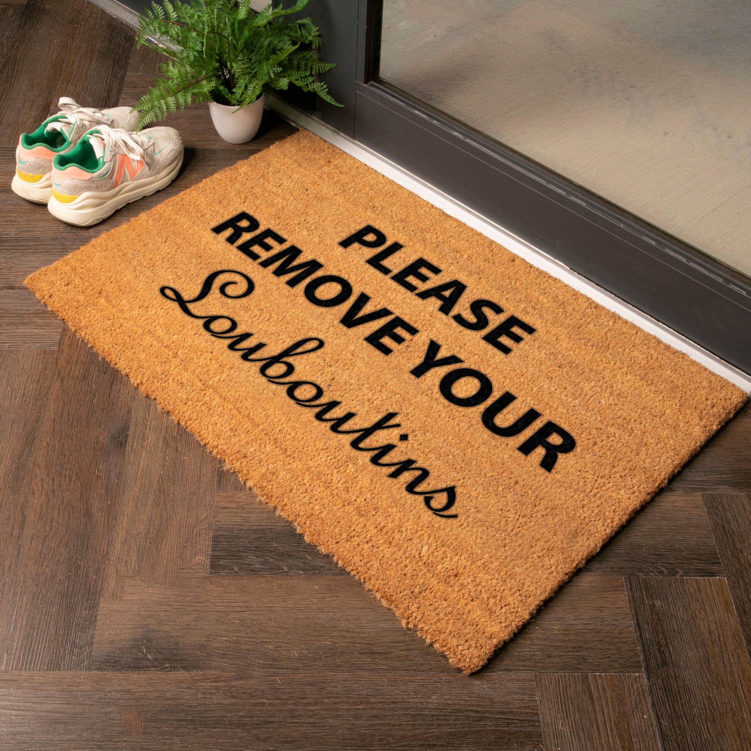 Please Remove Your Louboutins Country Coir Doormat