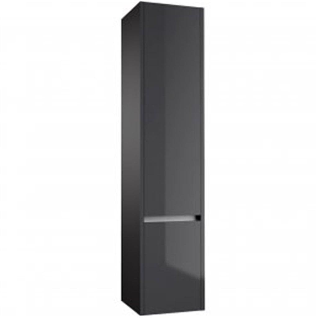 Gloss Bathroom Wall Mounted Tall Storage Unit 350mm Wide
