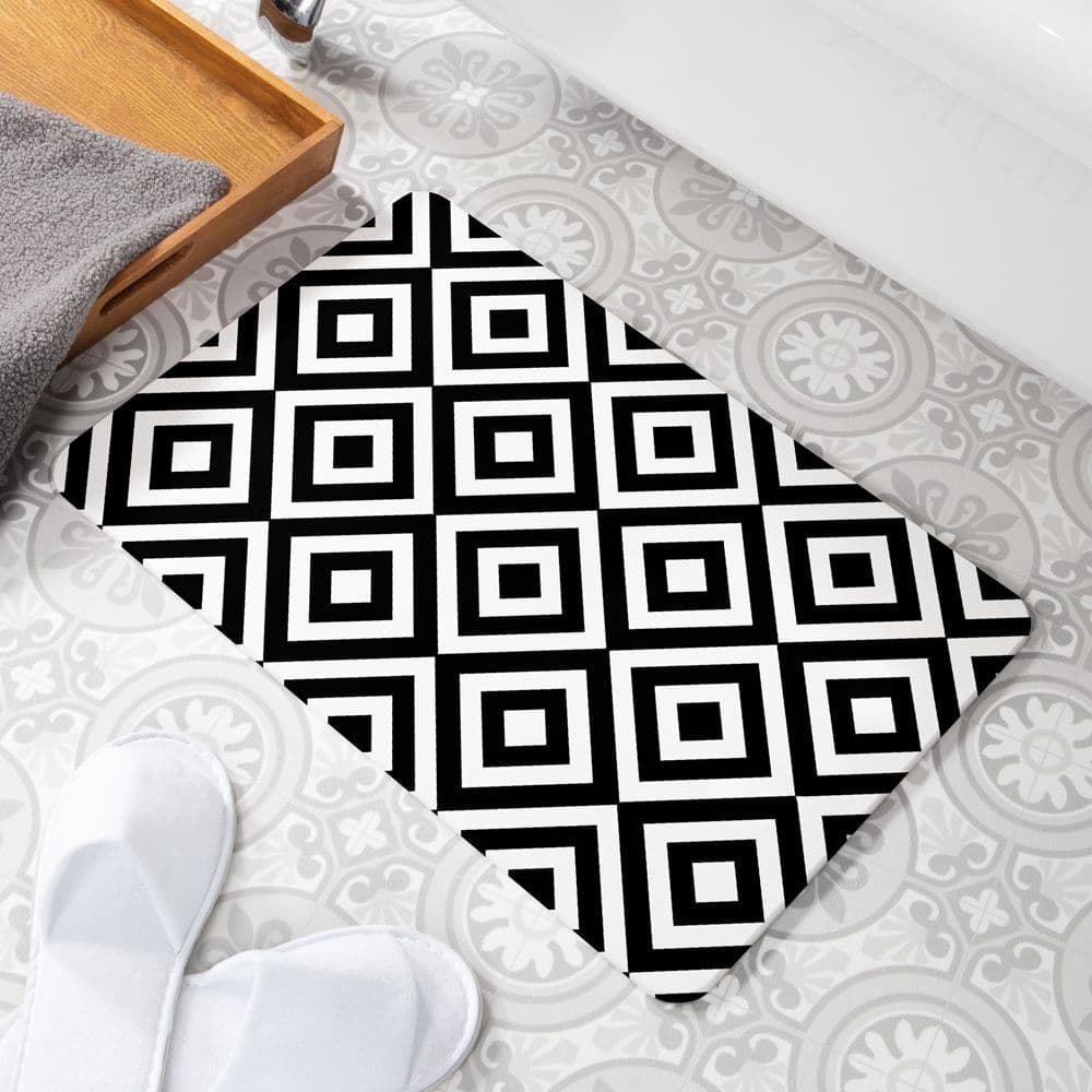 Diamond Tile Non Slip Bath Mat