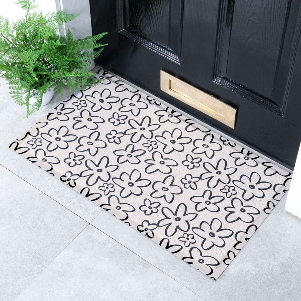 Flower Lines Indoor & Outdoor Doormat 70x40cm
