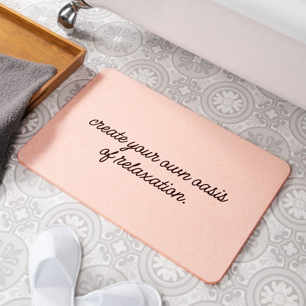 Create Your Own Oasis Relaxation Stone Non Slip Bath Mat