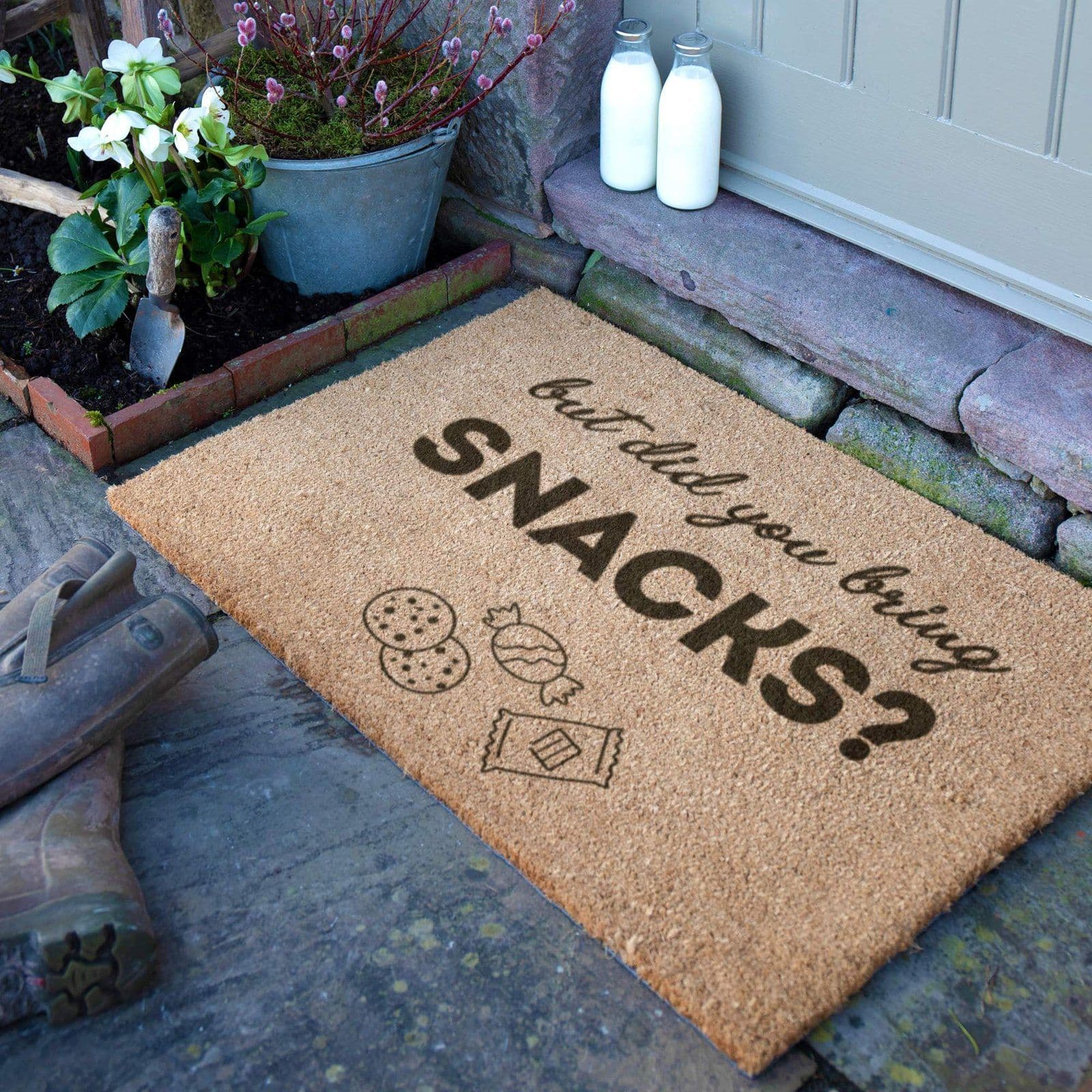 But Did You Bring Snacks Doormat