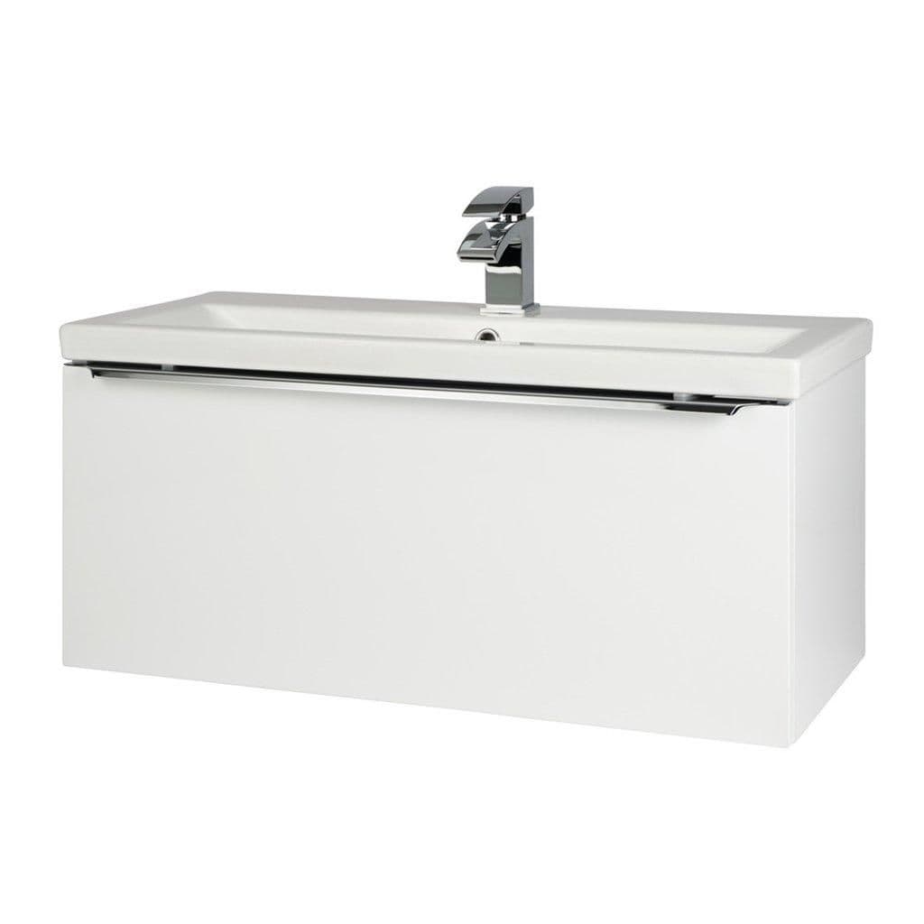 Gloss 80cm Wall Bathroom Mounted Unit Basin