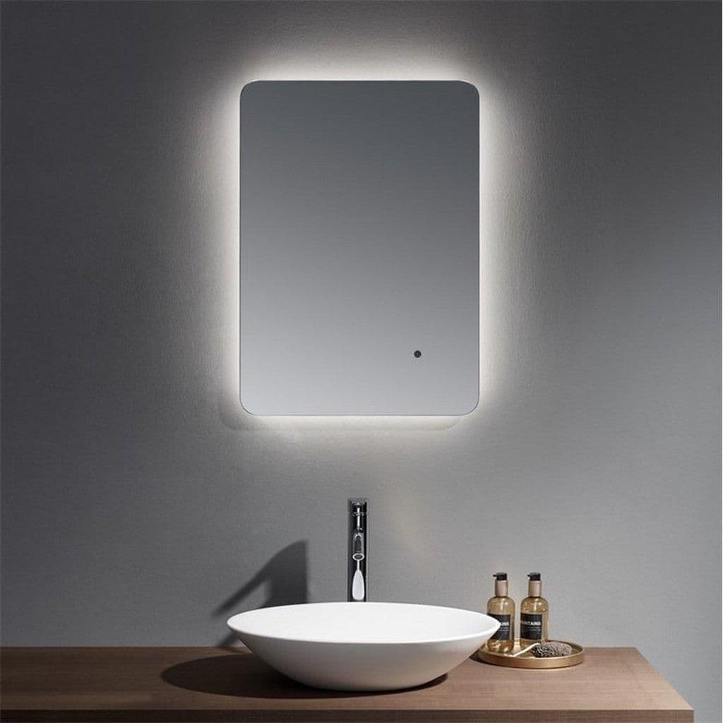 50cm Infra Rounded Edge Bathroom Wall Mirror