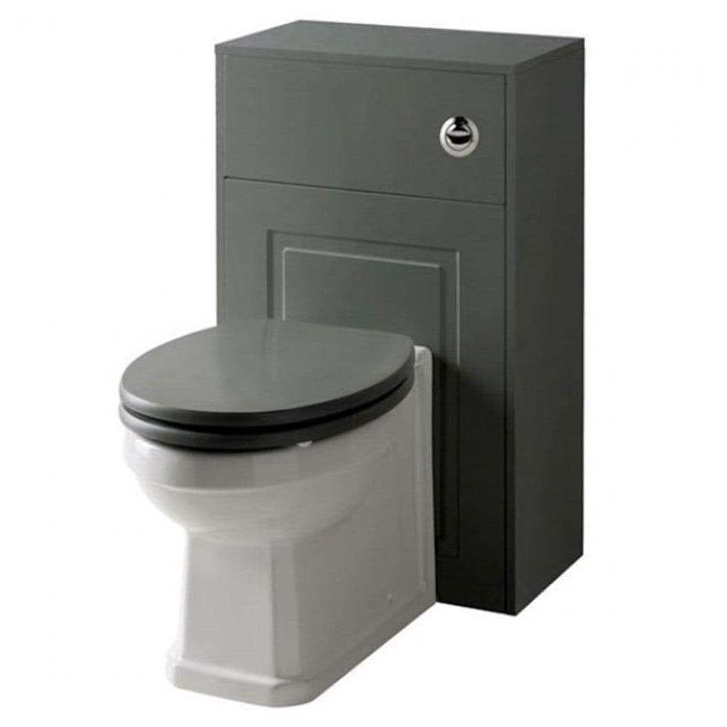 Matt Back to Wall Toilet Soft Close Seat Unit 50cm Wide