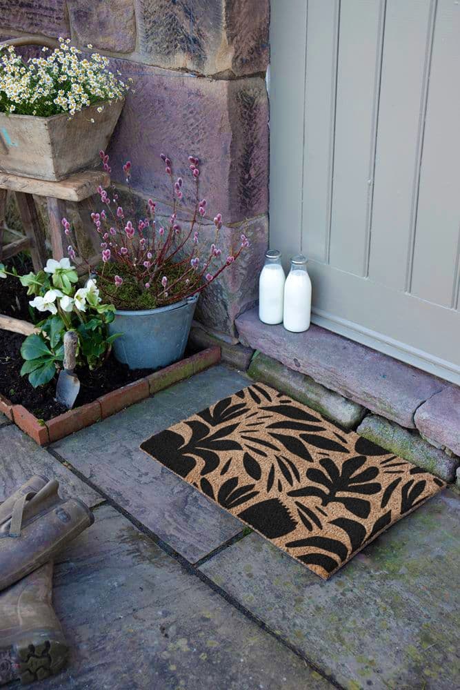 Abstract Leaf Patterns Doormat