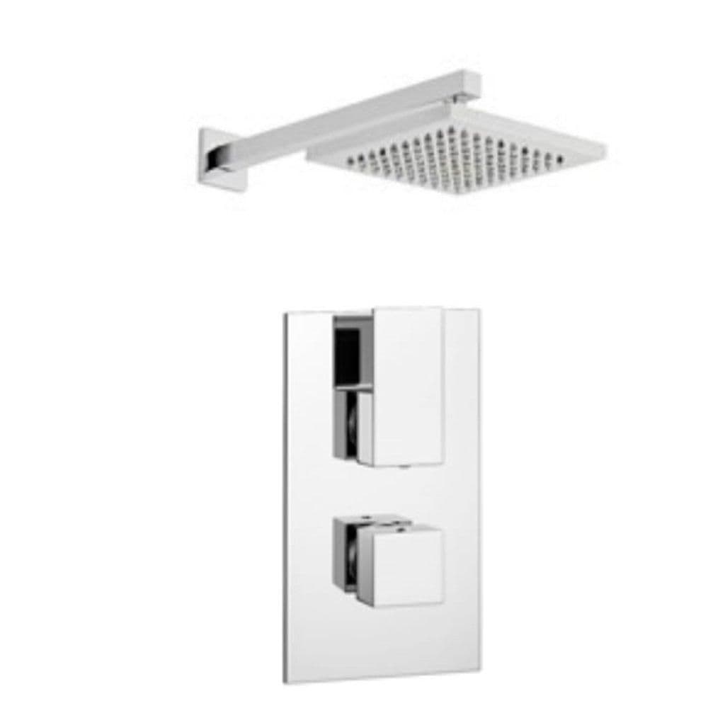 Chrome Concealed Mixer Shower Fixed Overhead Drencher