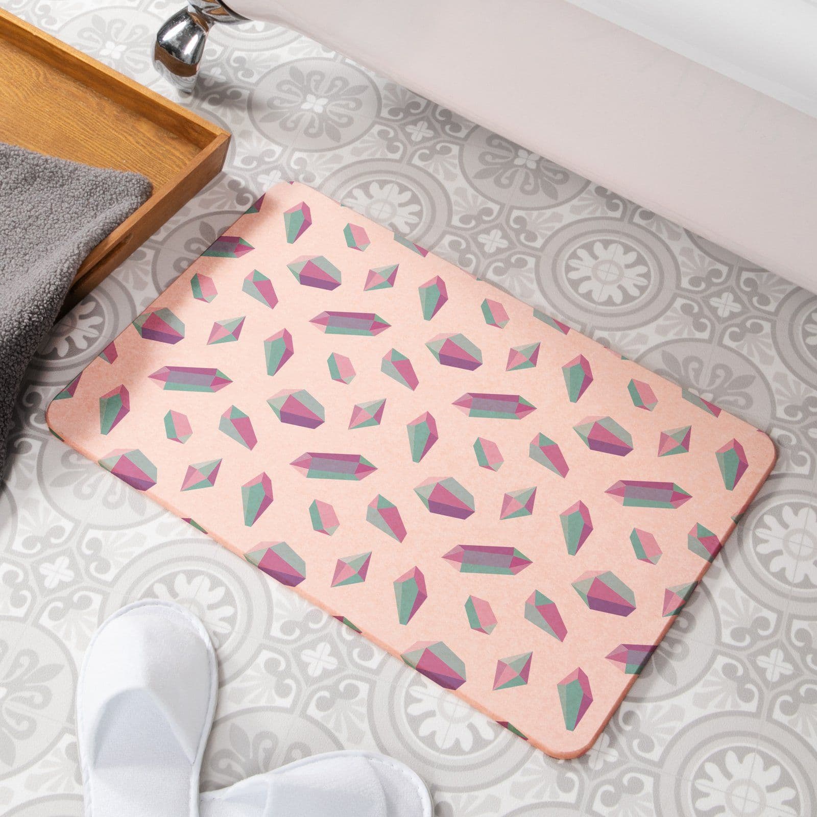 Crystals Non Slip Stone Bath Mat