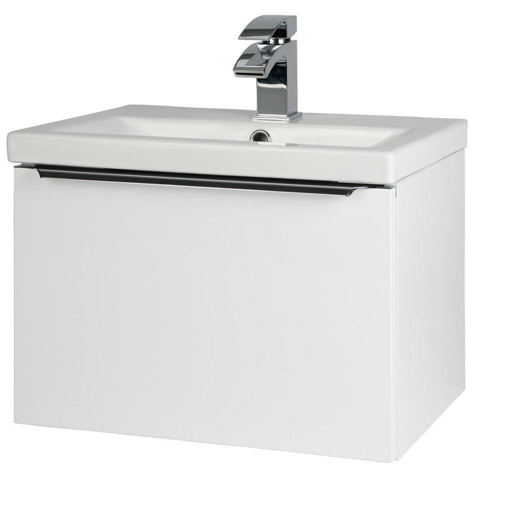 Gloss 500mm Bathroom Wall Mounted Unit Basin