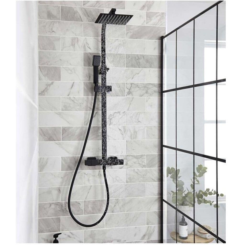 Matt Bar Mixer Shower Overhead Drencher Sliding Handset