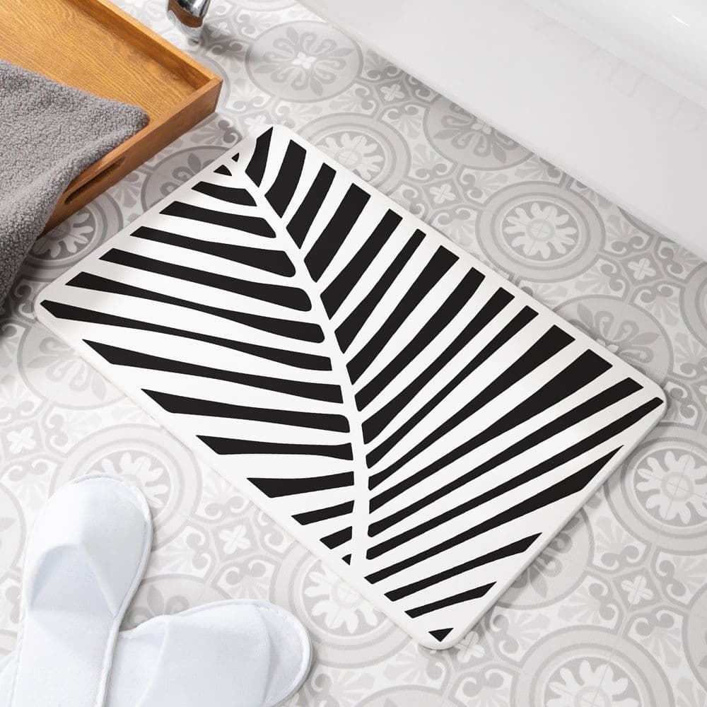 Palm Non Slip Bath Mat Quick Dry Bath Bathroom