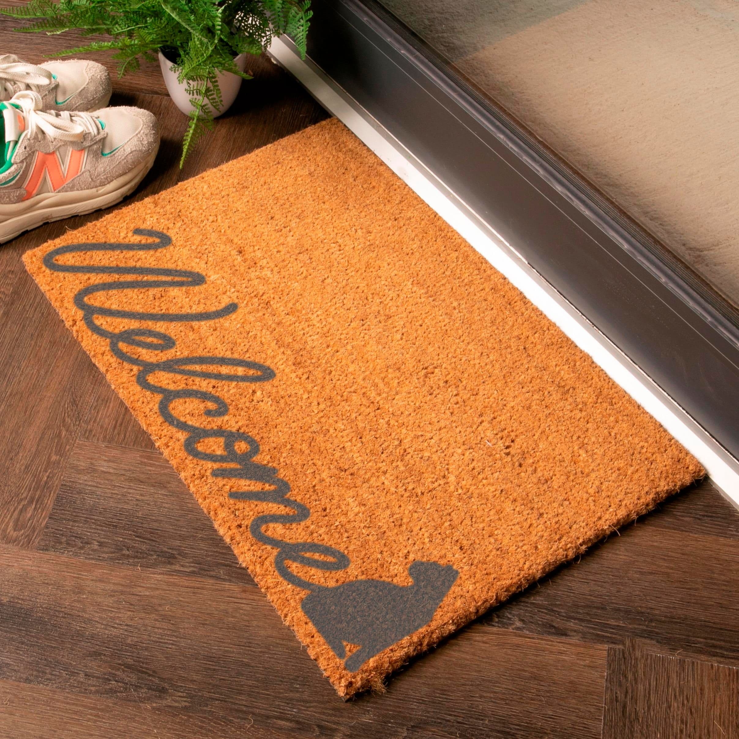Welcome Scribble Cat Doormat