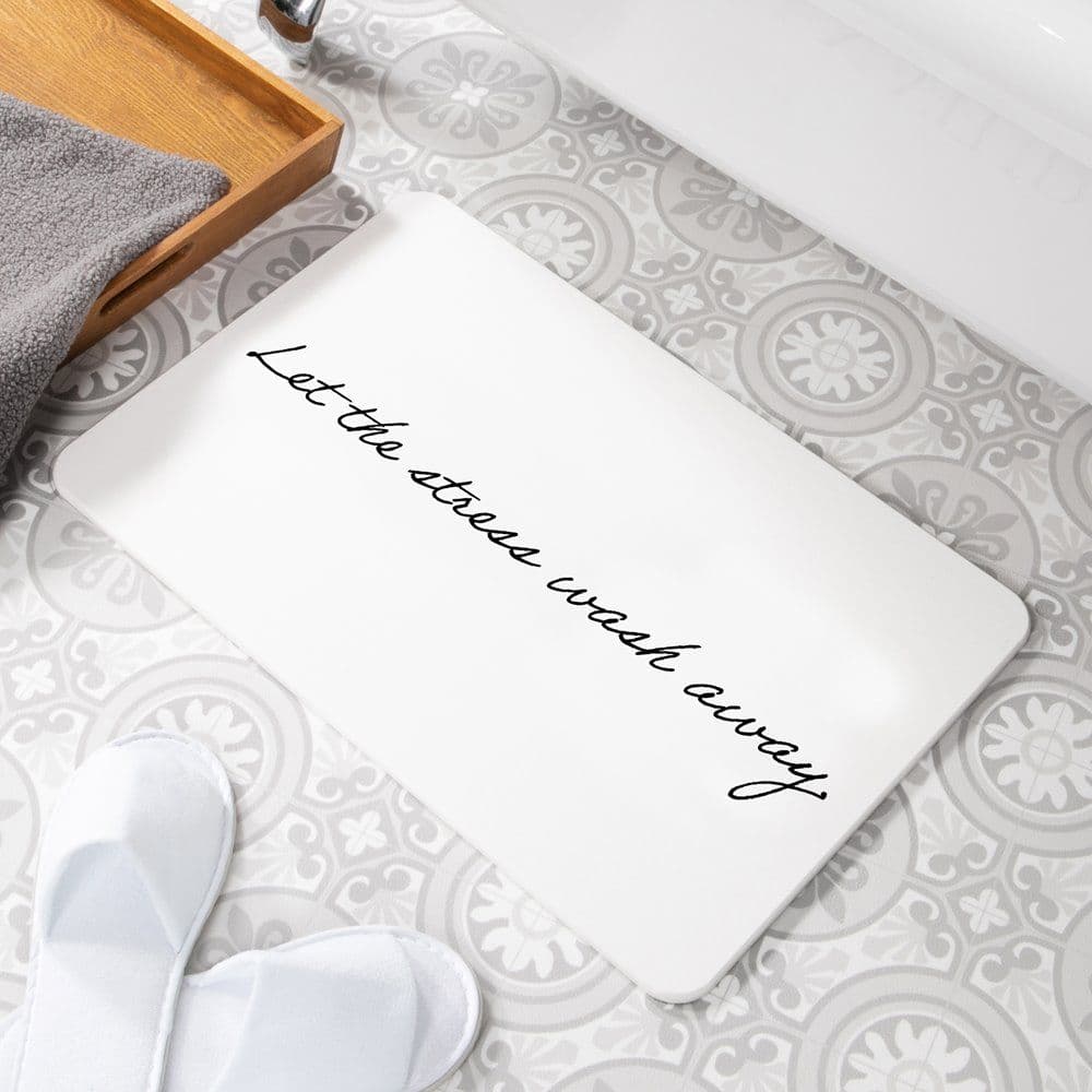 Let Stress Wash Away Non Slip Bath Mat