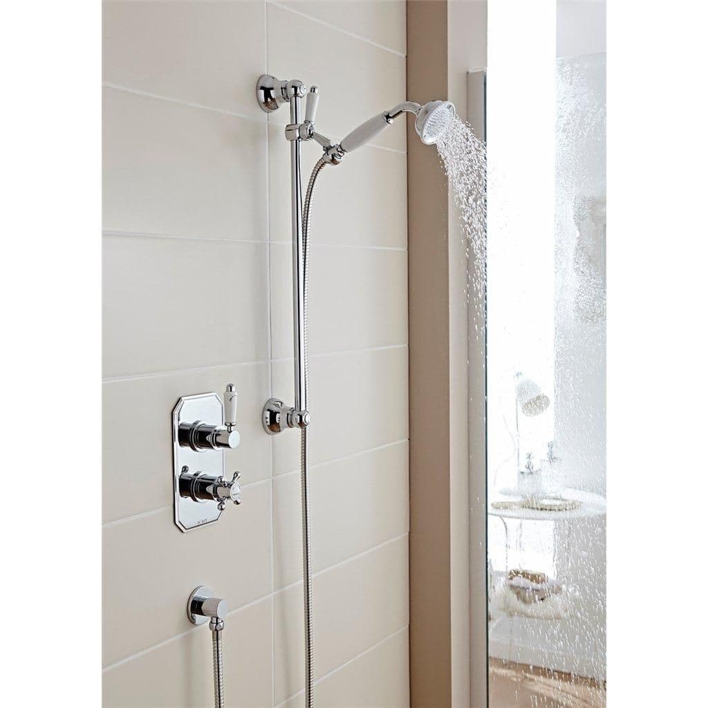 Chrome Concealed Mixer Shower Wall Hung Slide Rail Kit