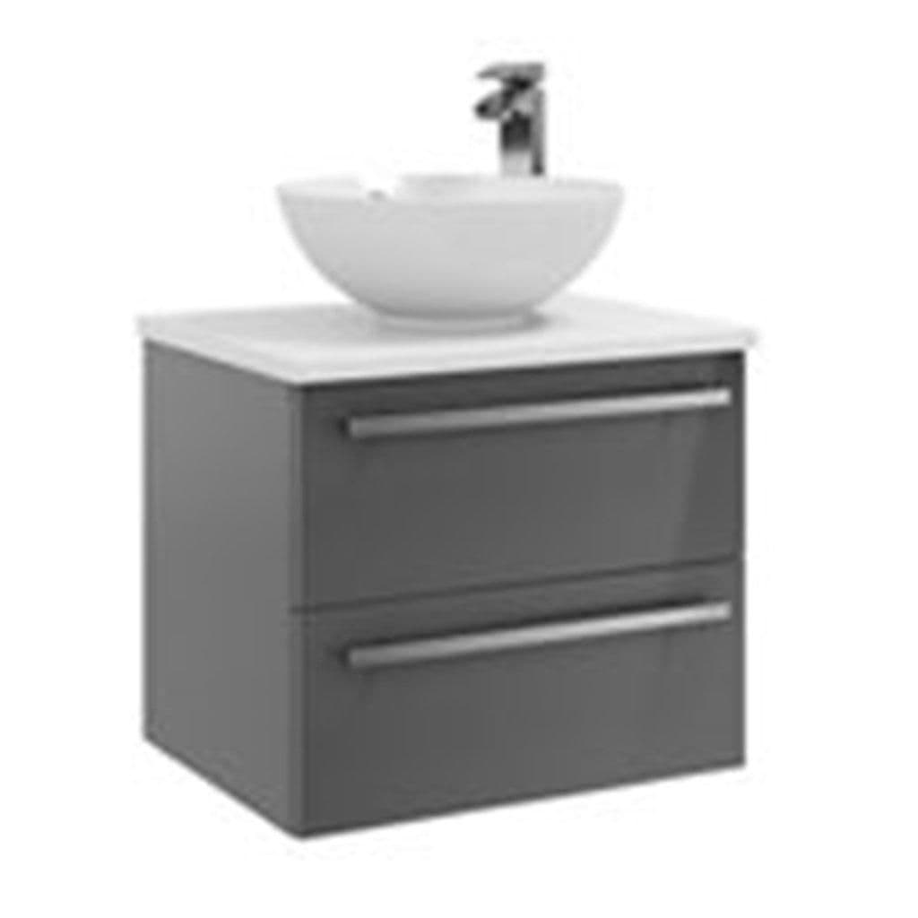 Gloss 2 Drawer Hung Unit Counter Top Basin 60cm Wide