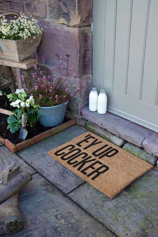 Funny Ey Up Cocker Slang Doormat