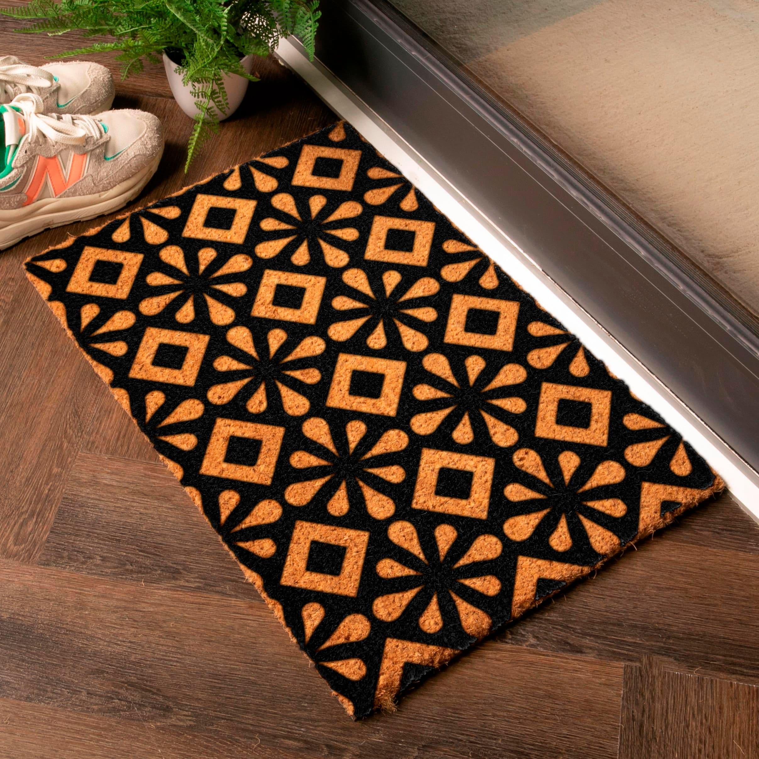 Square Tiles Patterned Doormat