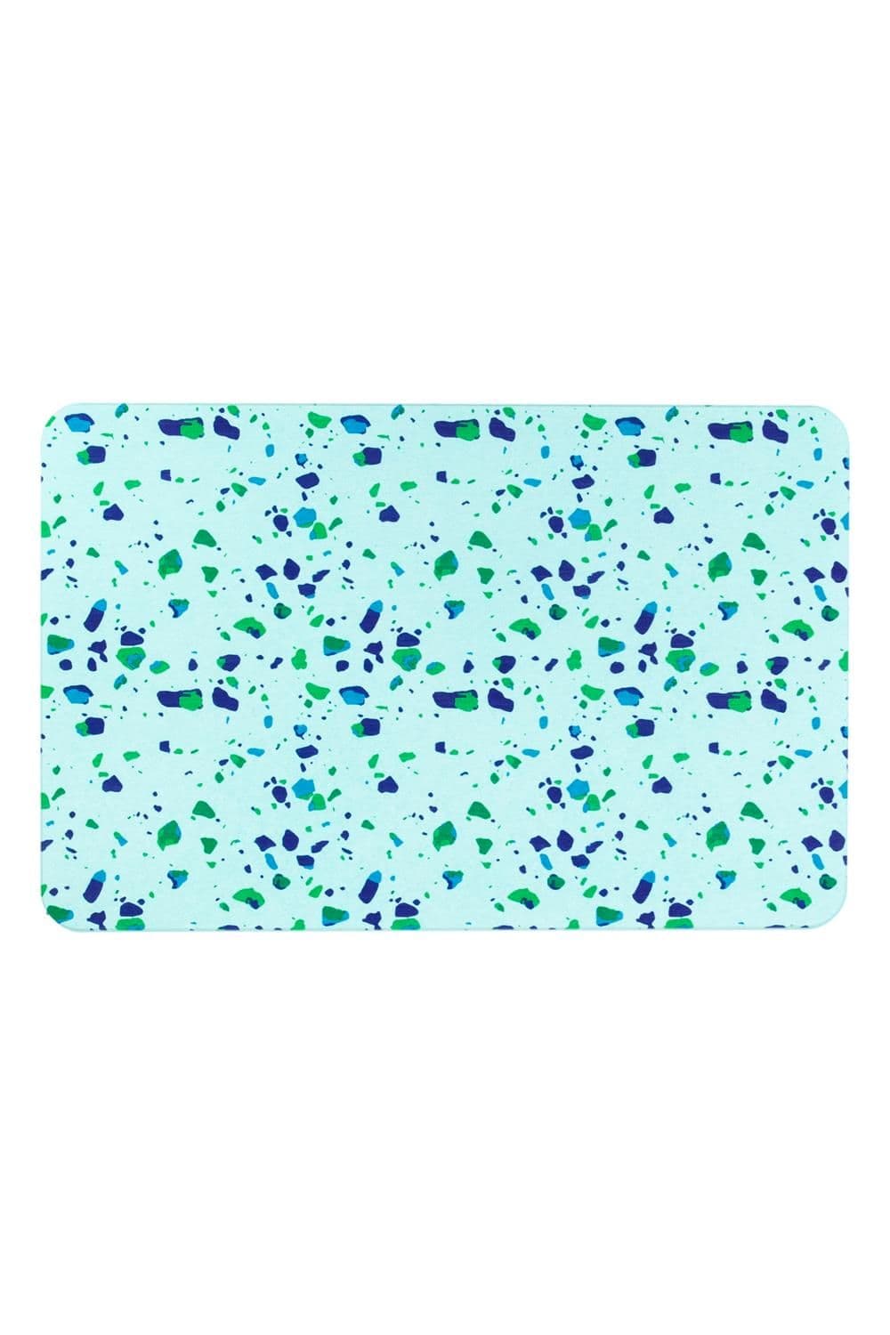 Terrazzo Aqua Stone Non Slip Bath Mat