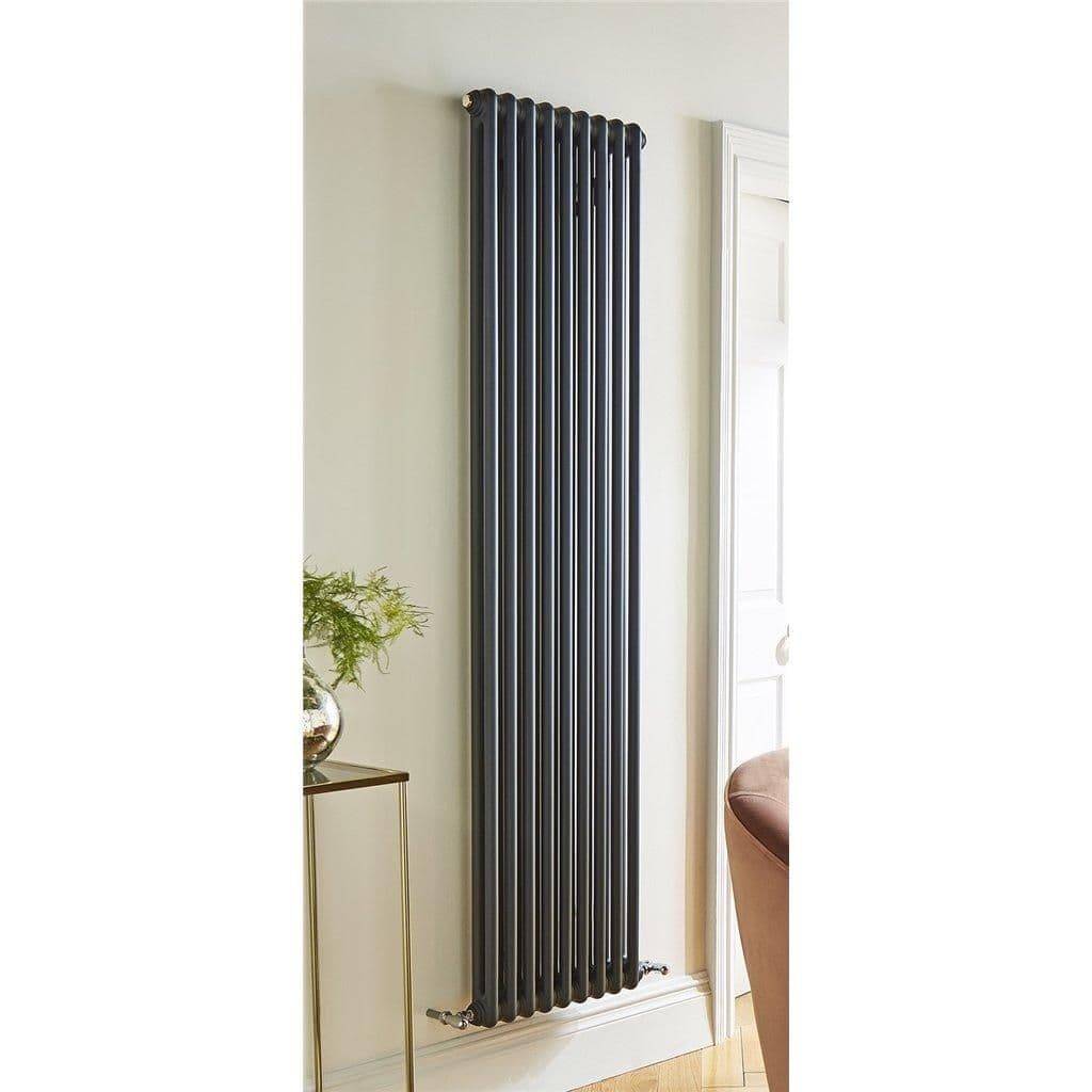 Anthracite Vertical Radiator 2 Columns 1800mm x 335mm