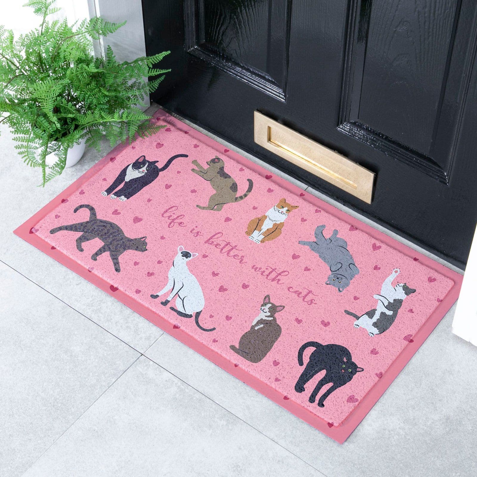 Life Is Better Cats Doormat