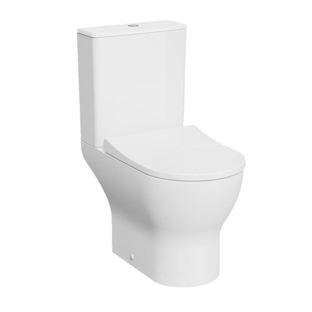 Premium CLOSED BACK ROUND Rimless Pan Toilet Set