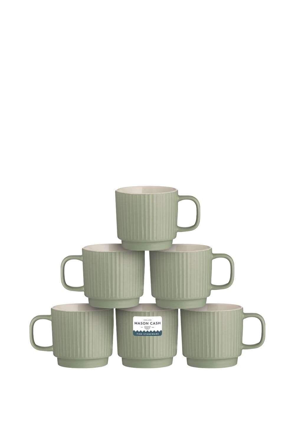 Embossed Line Set of 6 Mugs
