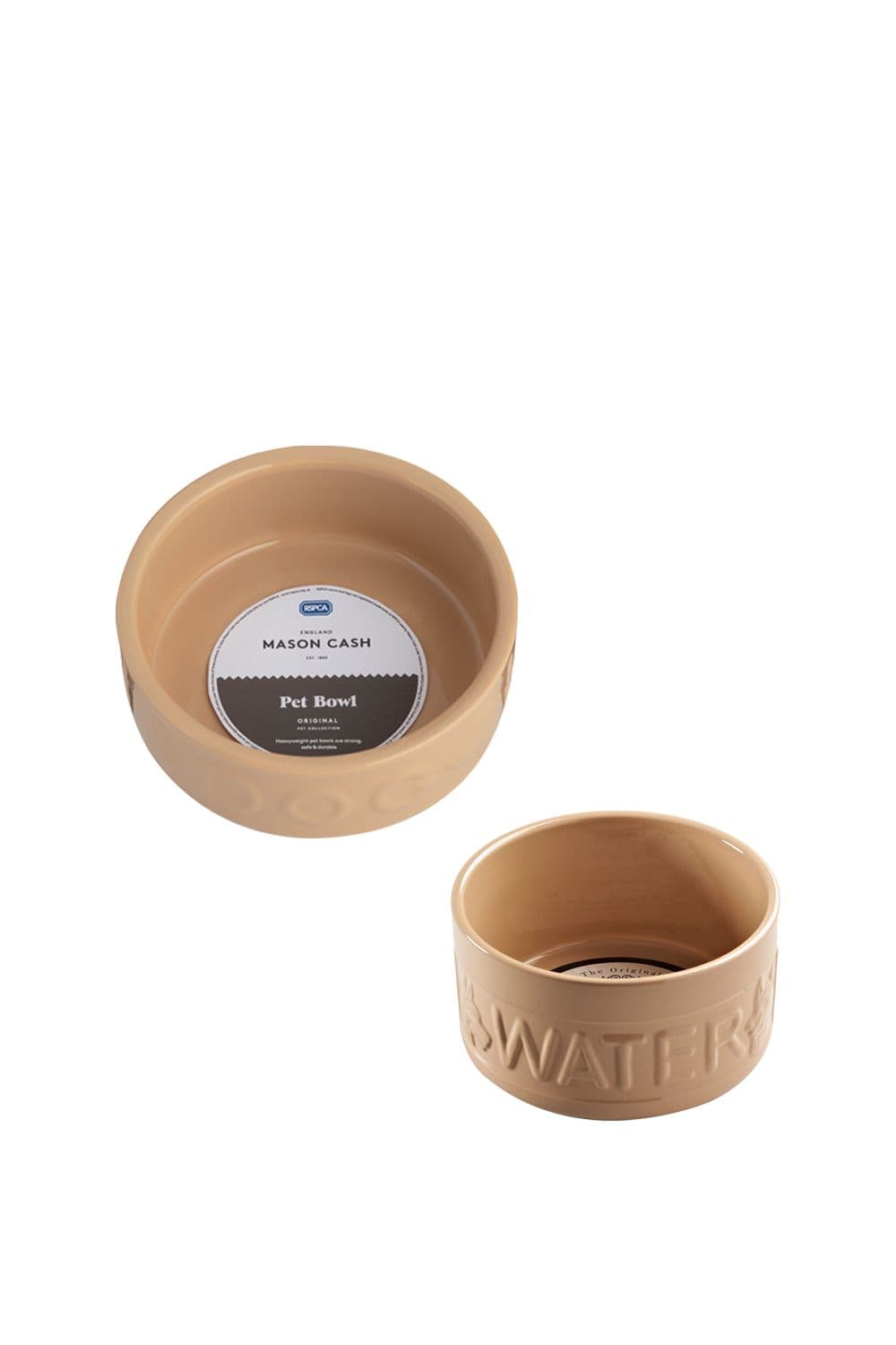 2 Pack Cane Lettered Dog Bowl & Water Bowl