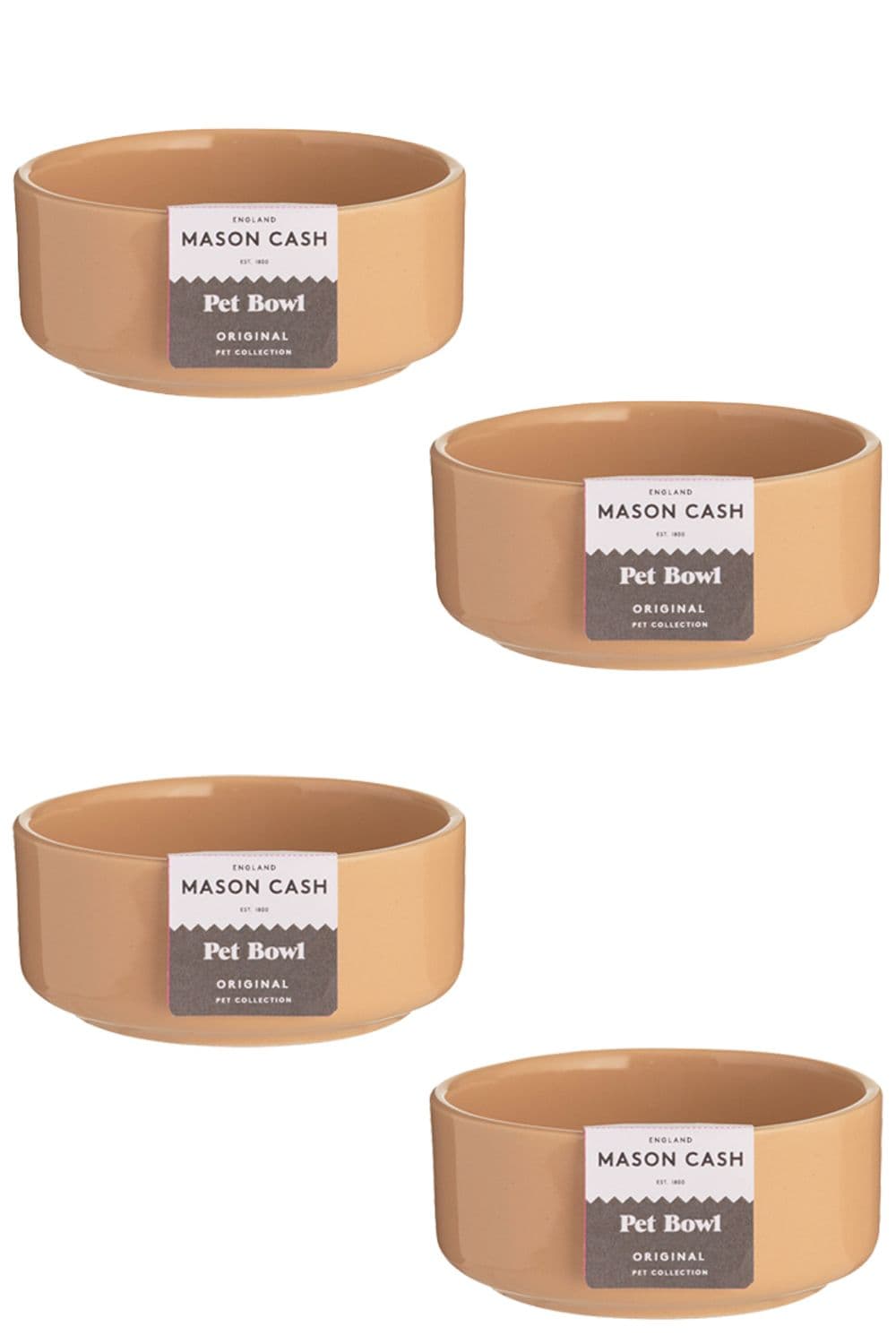 2 Pack Cane Low Feed Pet Bowl