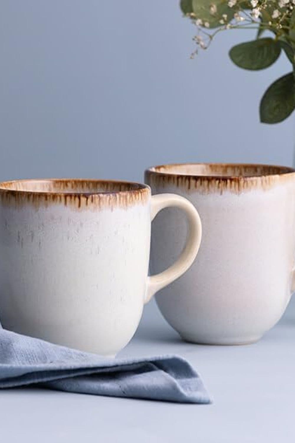 Set of 4 Reactive Mug Cream 400ml