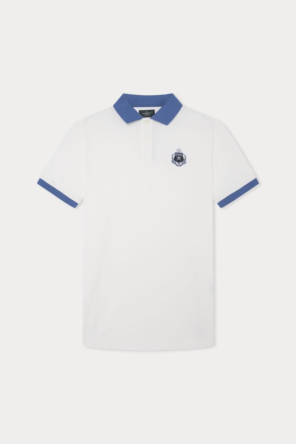 Heritage Crest Logo Tipped Short Sleeve Polo Shirt