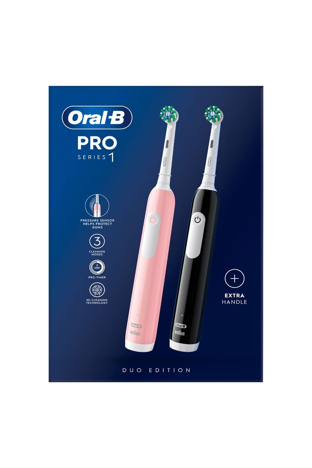 B Pro Series 1 & Pink Duo Toothbrushes