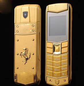 Luxury Leather Metal Mini Mobile Phone