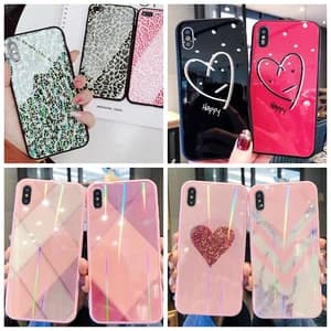 Glossy Tempered Glass Phone Case iPhone
